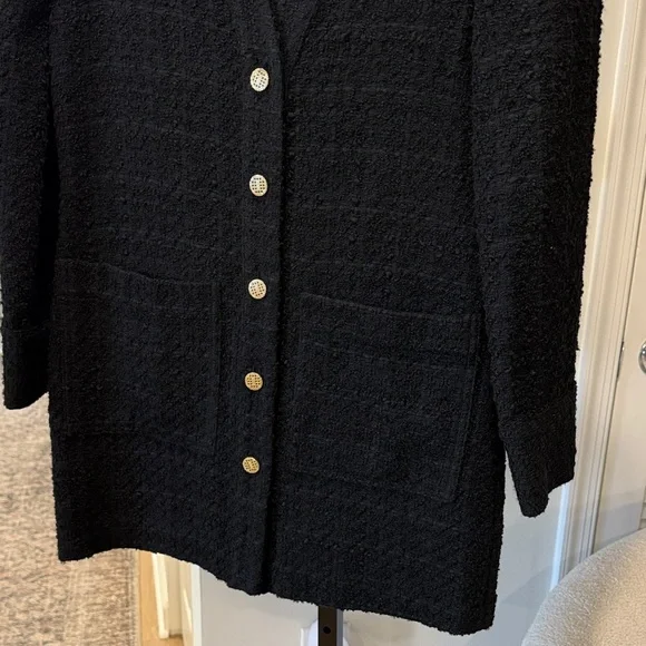 ZARA Black Tweed Button Dress – XS (NWT) - Picture 6 of 7